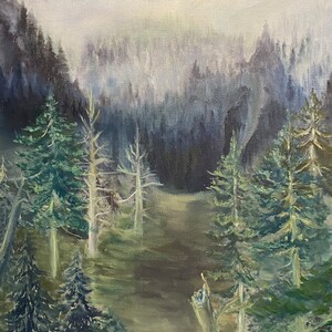 Mein Wald | Originalkunst | Geburtstagsgeschenk | Weihnachten | Ölgemälde |Bäume