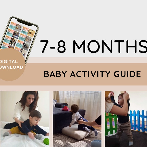 Baby Gross Motor skills Early Development Plan, Downloadable Videos with play and sensory ideas for Infants 6-9 Month Old, Gift for Mommy