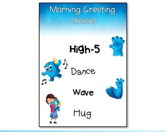 Morning Greetings Posters - Including Socially Distanced Non Contact Greetings