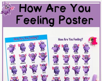 How Are You Feeling? Poster - Recognise Emotions Check in Chart with Pictures