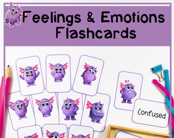 Flashcards to Recognise and Identify Feelings & Emotions - Visuals