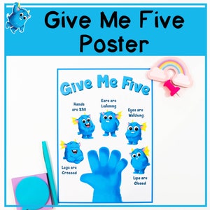 Give Me Five Poster Give Me 5 for Classroom Behaviour Management image 1