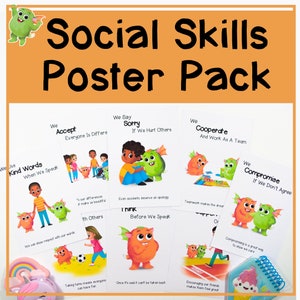 Soziale Fähigkeiten Poster Pack - druckbare Klassenzimmer Display für Social Literacy