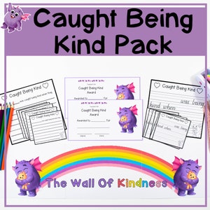 Pacote Caught Being Kind - Indicar Atos de Bondade + Prêmio + Banner