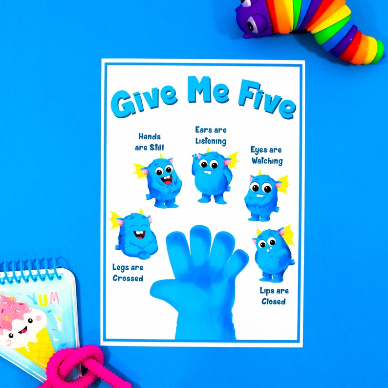 Give Me Five Poster Give Me 5 for Classroom Behaviour Management image 2