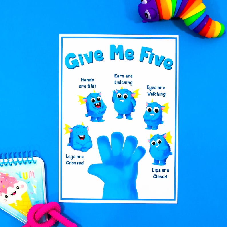 Give Me Five Poster Give Me 5 for Classroom Behaviour Management image 2