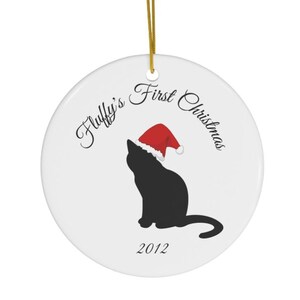 Personalized Kittens First Christmas, Personalized Cat's First Christmas Ornament, Personalized Pet Ornament, Custom Cat Christmas Ornament image 3
