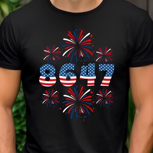 Patriotic &quot;8647&quot; T-Shirt, Anti Trump Tee, July 4th Shirt, Political Statement Top, Unisex Softstyle Tee