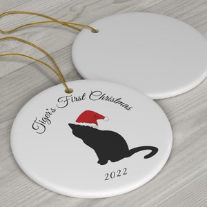 Personalized Kittens First Christmas, Personalized Cat's First Christmas Ornament, Personalized Pet Ornament, Custom Cat Christmas Ornament image 4