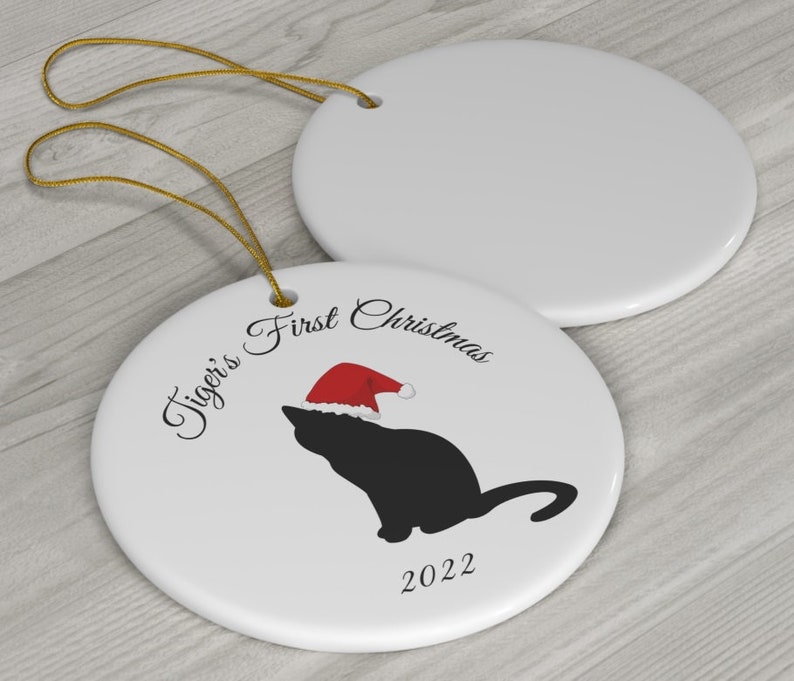 Personalized Kittens First Christmas, Personalized Cat's First Christmas Ornament, Personalized Pet Ornament, Custom Cat Christmas Ornament image 4