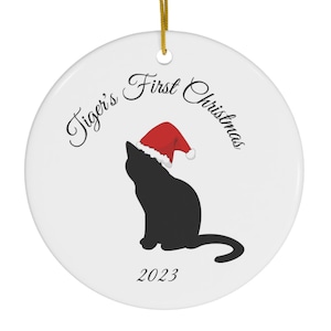 Personalized Kittens First Christmas, Personalized Cat's First Christmas Ornament, Personalized Pet Ornament, Custom Cat Christmas Ornament image 1