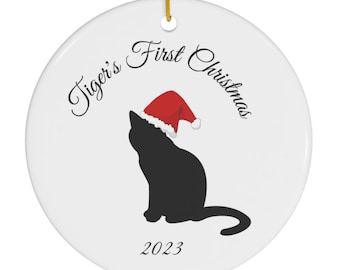 Personalized Kittens First Christmas, Personalized Cat's First Christmas Ornament, Personalized Pet Ornament, Custom Cat Christmas Ornament