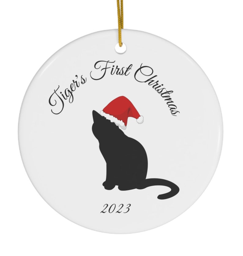 Personalized Kittens First Christmas, Personalized Cat's First Christmas Ornament, Personalized Pet Ornament, Custom Cat Christmas Ornament image 1