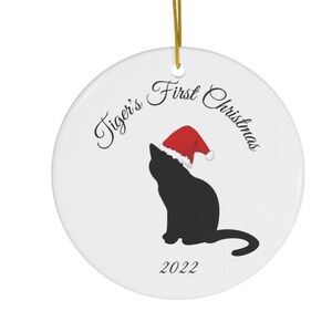 Personalized Kittens First Christmas, Personalized Cat's First Christmas Ornament, Personalized Pet Ornament, Custom Cat Christmas Ornament image 2