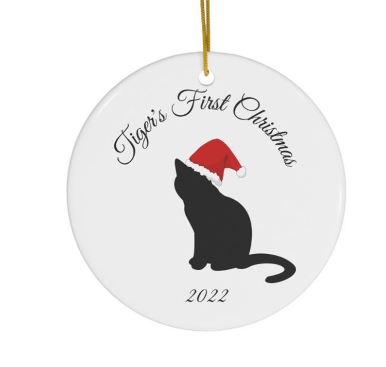 Personalized Kittens First Christmas, Personalized Cat's First Christmas Ornament, Personalized Pet Ornament, Custom Cat Christmas Ornament image 2