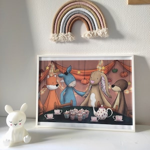 Poster A3 "Spuntino autunnale" per la cameretta del neonato o del bambino