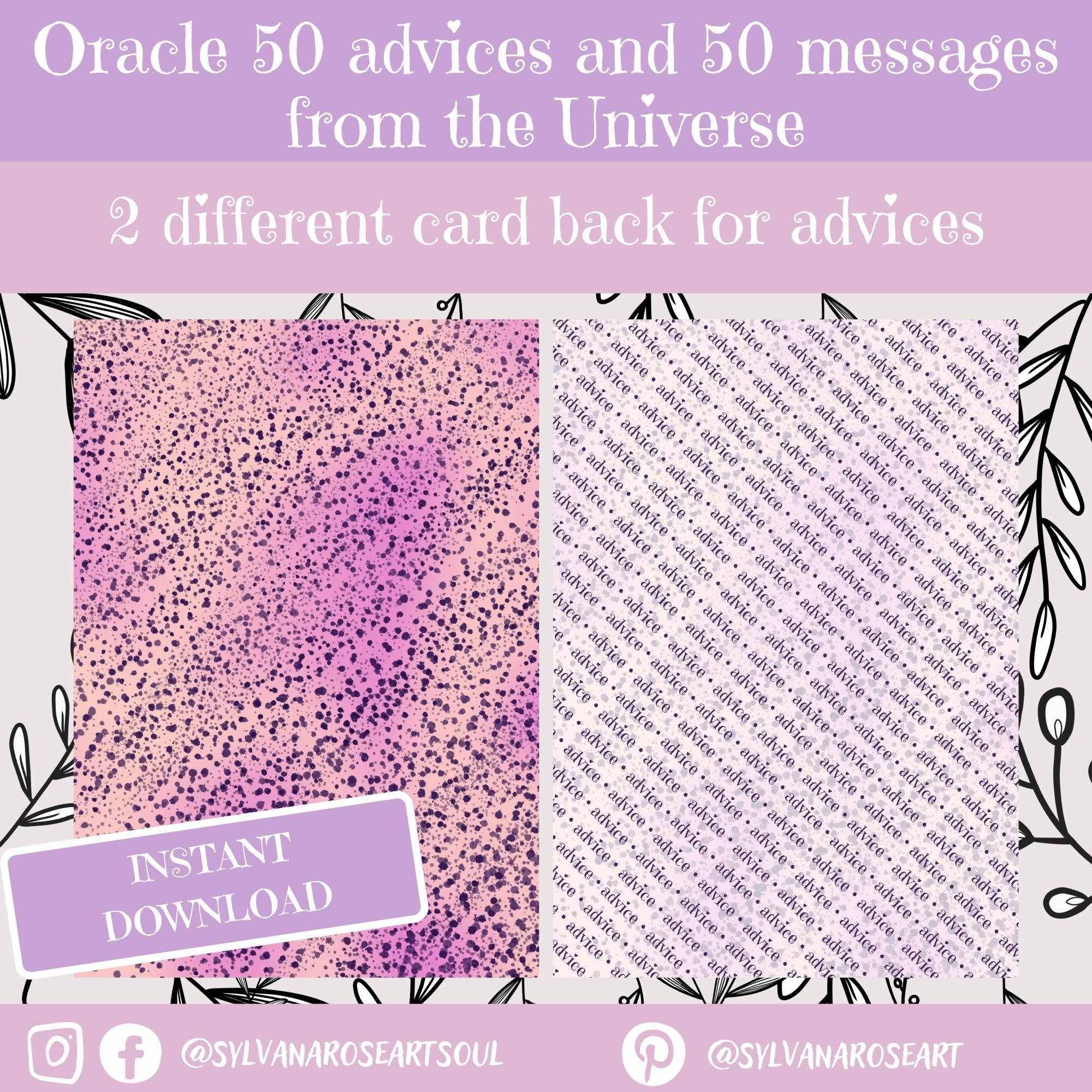 Printable Oracle Deck 100 Oracle Cards Printable Oracles Etsy