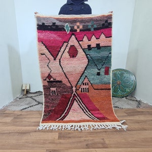 tapis marocain, tapis boho, tapis berbère marocain, tapis tissé à la main, tapis naturel, tapis en laine fait main, décor marocain, tapis de chambre, tapis marocain personnalisé