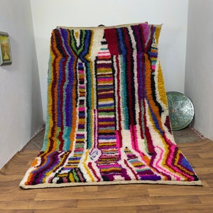 Handmade Boujad Wool Rug: Authentic Moroccan Berber Rug