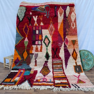 Tapis marocain , Tapis pour salon , Tapis traditionnel , Tapis personnalisé , Décoration éclectique , Meubles faits à la main , Décoration d&#39;intérieur , Tapis Boujad