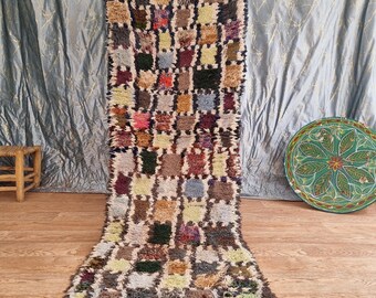 2x6 ft Handwoven Moroccan Runner Rug: Vintage Berber Wool