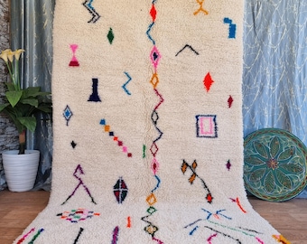 Rugs for the living room, white rugs, Moroccan Rug, custom wool rugs, Minimalistic Rug, Berber woven rug, soft wool rugs, Rugs for bedroom