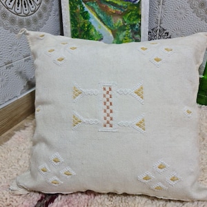 almohadas marroquíes, Oreiller coussin marocain, housse pilows, taie d'oreiller, coussin marocain sabra, oreiller en soie de cactus fait main,