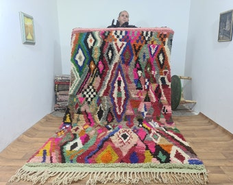 Custom Fabulous Boujad Rug - Authentic Moroccan Rug -  Azilal Rug - handmade rug - hand knotted rug - bedroom area rug - custom rug