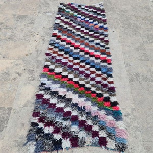 2x7 ft,runner for  kitchen ,handmade furniture ,moroccan rug ,Vintage Boujaad rug , Authentic Moroccan , berber area rug , Antique Carpet