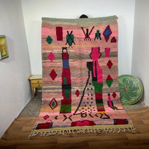 morrocan rug , azilal rug runner , berber rug , berber runner ,handmade rug , floor rug runner , rug for bedroom , bohemian rug ,carpet wool