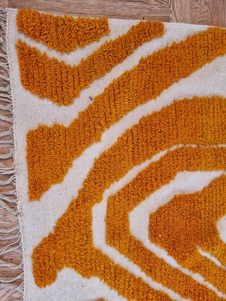 Oronge Moroccan Rug Berber Carpet Custom Moroccan Rug Colorful Rug