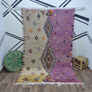Authentic Moroccan Rug - Berber Carpet - Costum Moroccan Rug - Colorful Rug Bedroom Modern - Hand Knotted Wool Rug - Large Area Rug