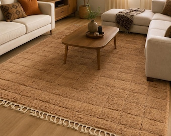 Handmade Beni Ourain Rug: Moroccan Berber Wool Carpet