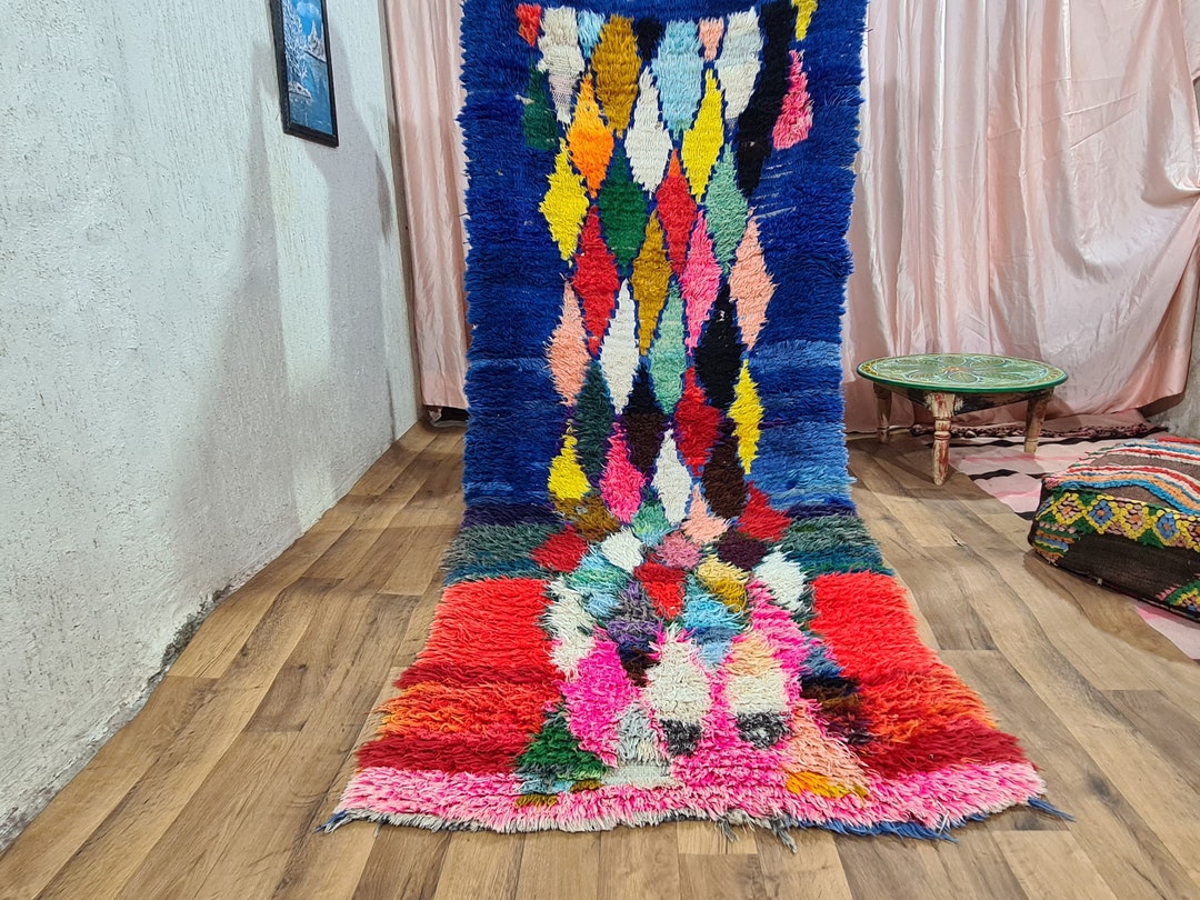 3x8 Ft, Moroccan Rug ,kitchen Rug Runner ,home Decor Rug ,handmade