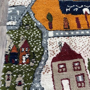 Handmade Boujaad Wool Rug: Colorful Moroccan Nursery Rug image 6