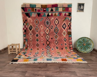 Handmade Berber Wool Rug: Colorful Moroccan Decor