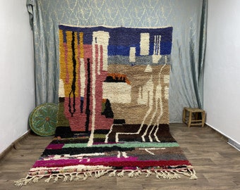 rugs for living room - Moroccan rug - handmade rug - Genuine lamb wool - beni ourain -  Moroccan berber rug - Handmade furniture