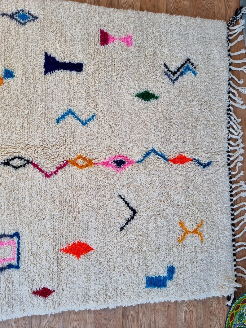 Rugs for the Living Room, White Rugs, Moroccan Rug, Custom Wool Rugs