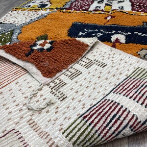 Handmade Boujaad Wool Rug: Colorful Moroccan Nursery Rug image 9