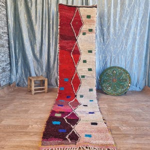 Custom runner rug, Custom moroccan rug, Handmade rug, Berber runner rug, bohemian rug, Beni ourain rug, Moroccan rug,  Wool rug
