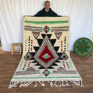 Tapis marocains, tapis marocain authentique, tapis Boujad fabuleux personnalisé, tapis Azilal, tapis abstrait, tapis marocain fait main, tapis Boho