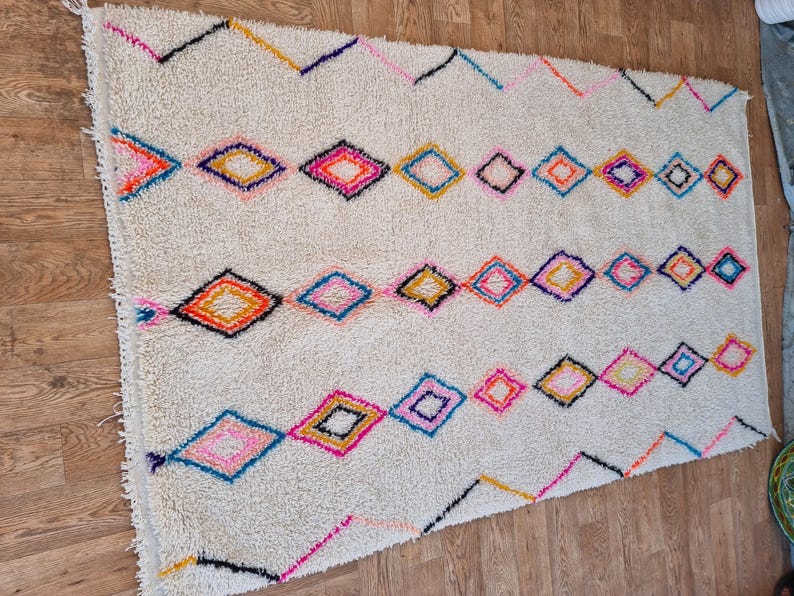 Rugs for the Living Room, White Rugs, Moroccan Rug, Custom Wool Rugs