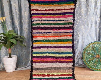 2x6 ft Vintage Moroccan Runner Rug: Hand-Knotted Berber Wool