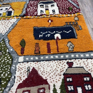 Handmade Boujaad Wool Rug: Colorful Moroccan Nursery Rug image 8