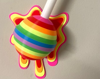 WALL APPLICATION - GIANT melting lollipop - popart - lecca lecca  gigante 3D