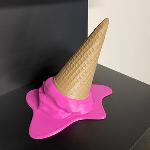 GIANT melting ICE CREAM in 3D print Bioplastic - popart - giant melted ice cream