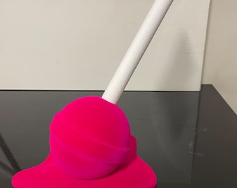 GIANT flocked velvet melting lollipop - popart - giant 3D flocked lollipop - velvet