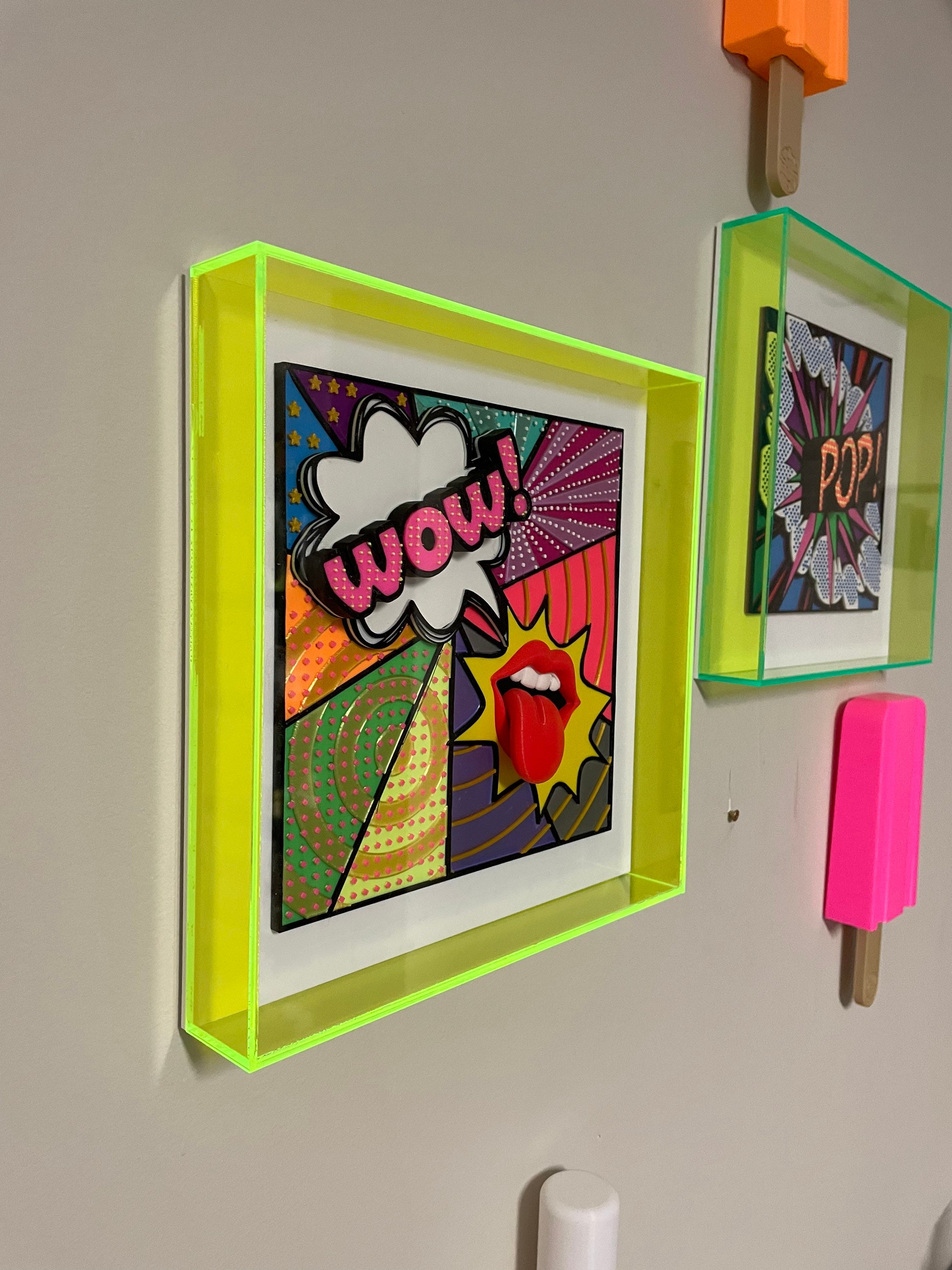 Pop Art - Wall Art, 3D Sculptures, Comic Popart, Wow, Shock Comic