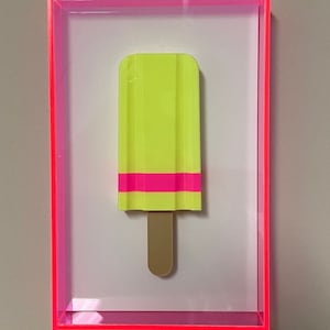 Pop Art - Popsicle Wall Art, Popsicle 3D Sculptures, Modern art, neon acrylic frame