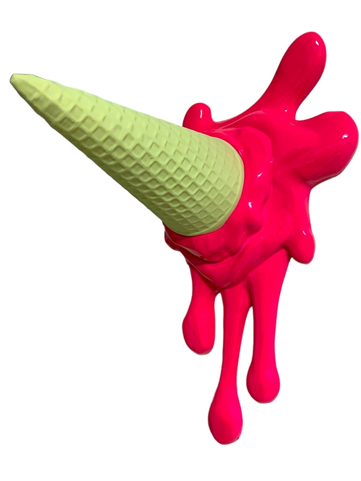 Wall "Melted" ICE CREAM InTinta - Acrylic painted -Pop art- Wall art - decorative ice cream sculpture "splash" - wall decoration